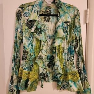 Y2K Fairycore All Over Grunge Bell Sleeve Top LIKE NEW WITH TAGS